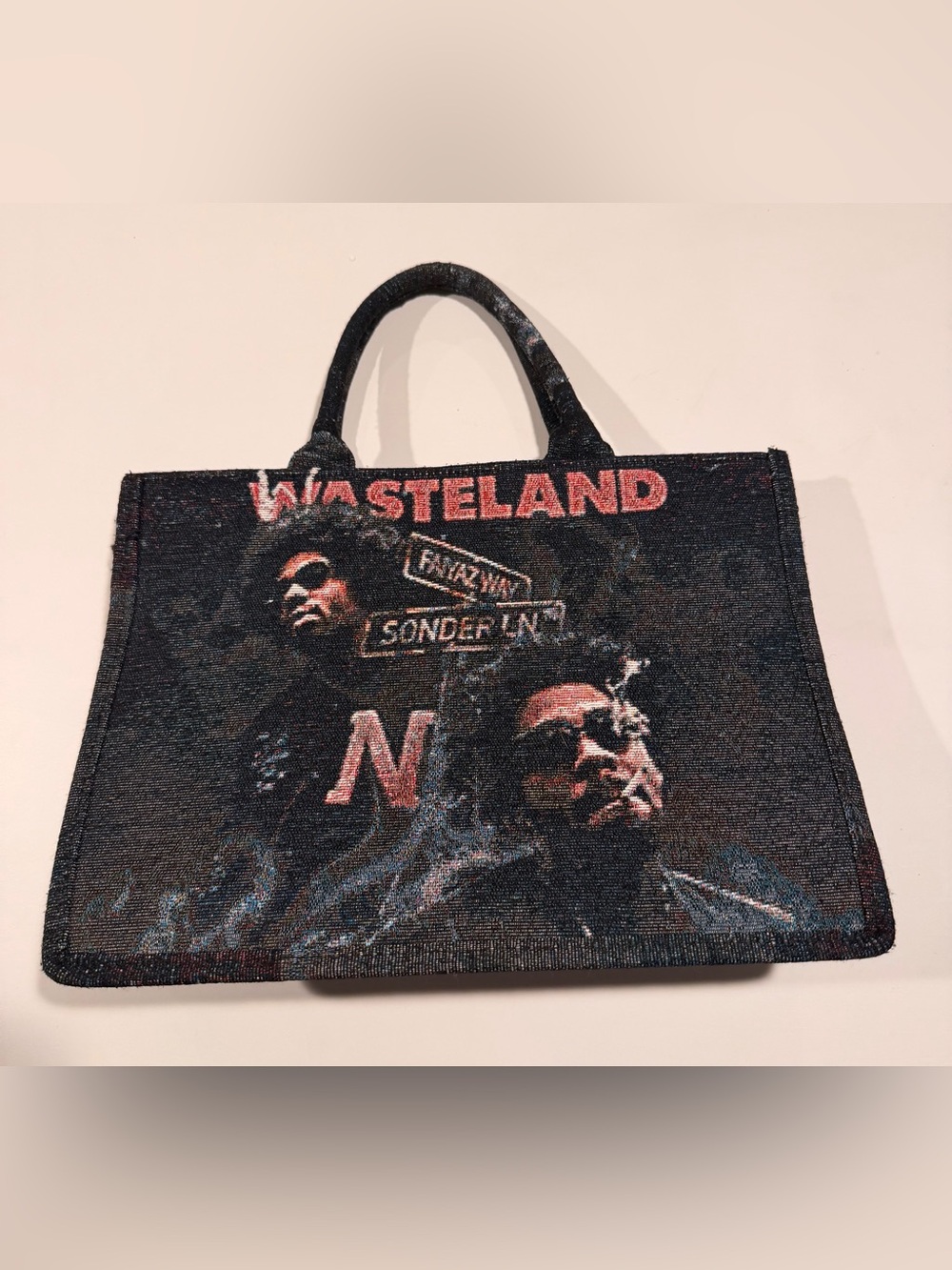 Brent Faiyaz Wasteland Woven Tapestry Tote Bag with Strap